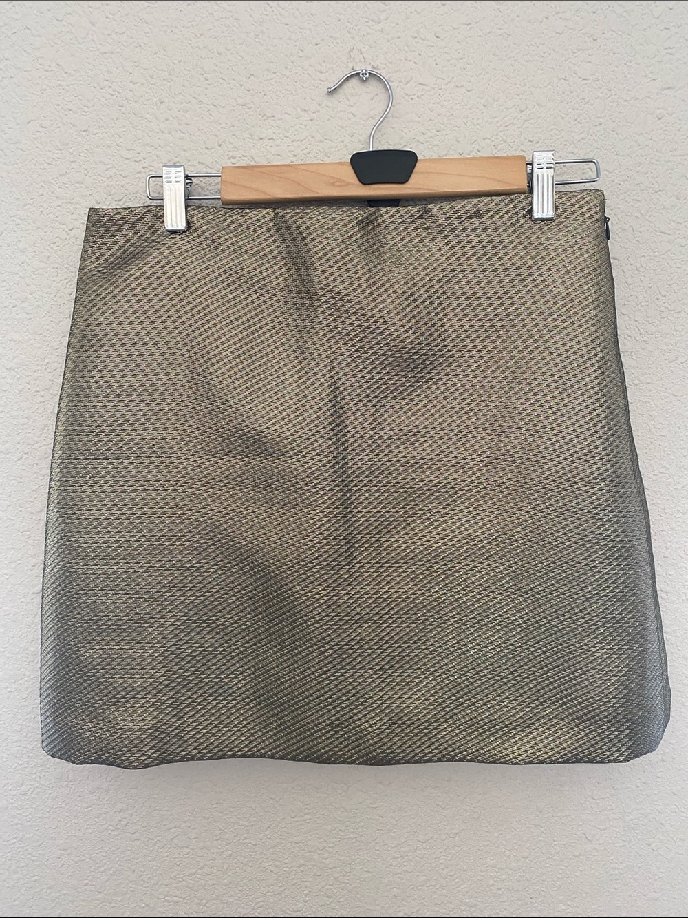 LOFT Metallic Gold Mini Skirt